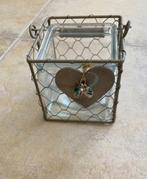 glazen waxinelicht sfeerlicht kubusvorm / olielampje glas, Huis en Inrichting, Woonaccessoires | Kandelaars en Kaarsen, Crème