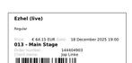‼️EZHEL CONCERTTICKET 18 DECEMBER‼️, Eén persoon, December