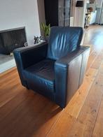 Zwarte Leren Fauteuil, Huis en Inrichting, Fauteuils, Ophalen, Gebruikt