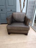 Vintage leren fauteuil, Ophalen, Gebruikt, Minder dan 75 cm, Vintage