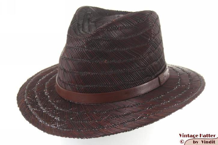Zomer Brixton Messer straw fedora browns S bruin stro 56 New, Kleding | Heren, Hoeden en Petten, Nieuw, Hoed, 57 cm (M, 7⅛ inch) of minder