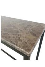 Kwantum side table Dionne marmerlook bruin met zwart frame, Huis en Inrichting, Tafels | Sidetables, Ophalen, Overige materialen