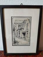 Mooie tekening van Anton Pieck, 'De Kostersgang', Groningen, Verzenden