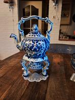 Delftsblauwe  Boch Theepot met Brander 32x22 cm groot, Antiek en Kunst, Ophalen of Verzenden