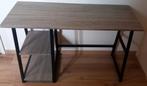 Bureau grijs eiken mdf blad 120x50 cm en 74cm hoog, Ophalen, Zo goed als nieuw
