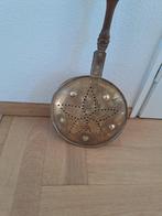 Koperen beddepan met houten steel., Ophalen of Verzenden, Koper