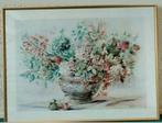 Bloemstuk in vaas,Verkerke,Mylène de Kleijn,Aquarelprint, Huis en Inrichting, Ophalen of Verzenden, Zo goed als nieuw, 75 tot 100 cm