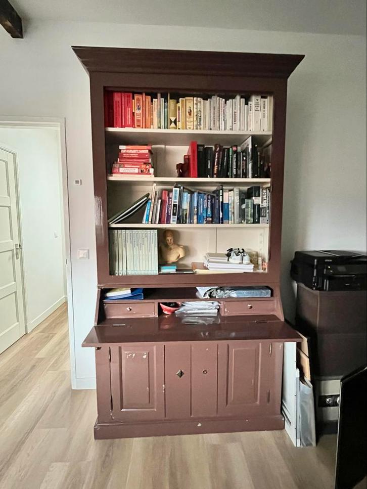 KANS - Geweldige, massief houten buffetkast met bureau, Huis en Inrichting, Kasten | Buffetkasten, Gebruikt, 200 cm of meer, 100 tot 150 cm
