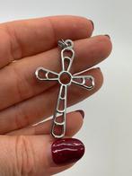 A939 Prachtige zilveren kruis hanger, Ophalen of Verzenden, Zo goed als nieuw, X, Kruis of Symbool