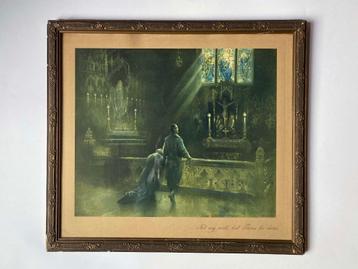 Antieke Art Print: ‘Not my will, but Thine be done.’ beschikbaar voor biedingen