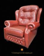 Chesterfield 🇬🇧 Engels cognac leer ,mancave industrieel, Huis en Inrichting, Fauteuils, Ophalen, Zo goed als nieuw, Retro,industrieel,vintage,Engels,klassiek