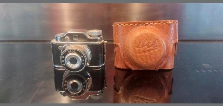VINTAGE MINI CAMERA RETRO WERKEND ZGAN HIT SPYCAM 1970 JAPAN, Audio, Tv en Foto, Fotocamera's Analoog, Zo goed als nieuw, Compact
