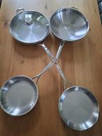 Demeyere koekenpannen SET, Huis en Inrichting, Ophalen of Verzenden, Zo goed als nieuw, Rvs, Koekenpan of Braadpan