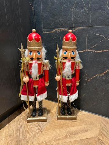 Set notenkraker rood goud 60 cm groot nieuw kerst decoratie beschikbaar voor biedingen