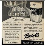 2 Advertenties GAAR IN HET PAK BRINTA W.A.SCHOLTEN FOXHOL, Verzamelen, Verzenden, Zo goed als nieuw, Overige typen