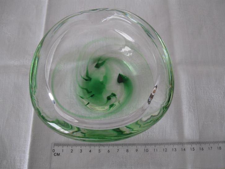 Glazen asbak groen Verboeket? Goede staat!, Antiek en Kunst, Antiek | Glas en Kristal, Ophalen of Verzenden