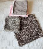 Setje van vijf sier kussenslopen, Huis en Inrichting, Woonaccessoires | Kussens, Ophalen, Zo goed als nieuw, Bruin, Vierkant