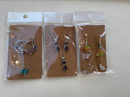 Poes / kat oorbellen p/st., Sieraden, Tassen en Uiterlijk, Oorbellen, Nieuw, Hangers, Overige materialen, Overige kleuren, Met strass
