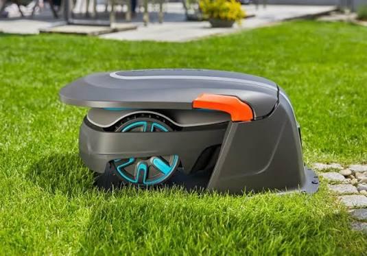 Gardena Sileno Garage, Tuin en Terras, Robotmaaiers, Zo goed als nieuw, Minder dan 20 cm, Ophalen of Verzenden