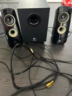 Logitec speaker system z323 geluids boxjes pc laptop tv, Computers en Software, Pc speakers, Gebruikt, Ophalen of Verzenden