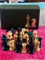 Vintage Staunton  Verzwaard schaakspel Koninghoogte 75 mm, Hobby en Vrije tijd, Gezelschapsspellen | Bordspellen, Ophalen of Verzenden