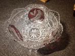 Antieke Kristallen Schaaltje met Vogel Decoratie, Antiek en Kunst, Antiek | Glas en Kristal, Ophalen of Verzenden