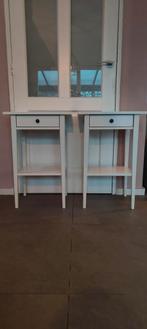 Twee Hemnes ikea nachtkastjes crème-wit, Minder dan 55 cm, Gebruikt, Scandinavisch, Rechthoekig
