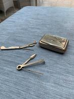 Vintage shagdoosje en pijpenreinigers, Verzamelen, Ophalen of Verzenden, Gebruikt