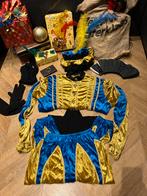 Pietenpak maat m goud blauw Sinterklaas compleet nieuw piet, Diversen, Ophalen of Verzenden, Zo goed als nieuw