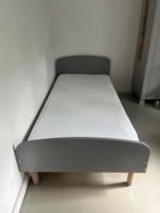 Flexa Play 1-persoons bed – grijs – inclusief matras, Ophalen, 85 tot 100 cm, Gebruikt, Matras