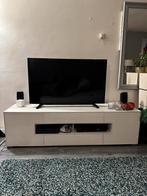 Witte TV Meubel met Opbergruimte, Ophalen, Kunststof, 150 tot 200 cm, Zo goed als nieuw