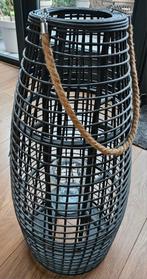 Mooi groot zwart windlicht 70 cm hoog, Huis en Inrichting, Woonaccessoires | Kandelaars en Kaarsen, Ophalen, 50 tot 75 cm, Zwart
