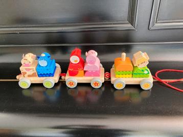 Houten trein - Djeco - in Goede staat ! beschikbaar voor biedingen