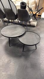 Salon tafel Zwart van staal en hout., Ophalen, 50 tot 100 cm, Zo goed als nieuw, Minder dan 50 cm