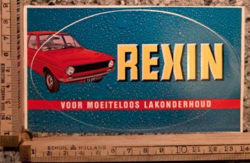 Vintage sticker Rexin voor moeiteloos lak onderhoud Polo beschikbaar voor biedingen