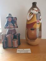 Peruaanse vaas en beeld, Verzamelen, Beelden en Beeldjes, Ophalen, Zo goed als nieuw, Mens