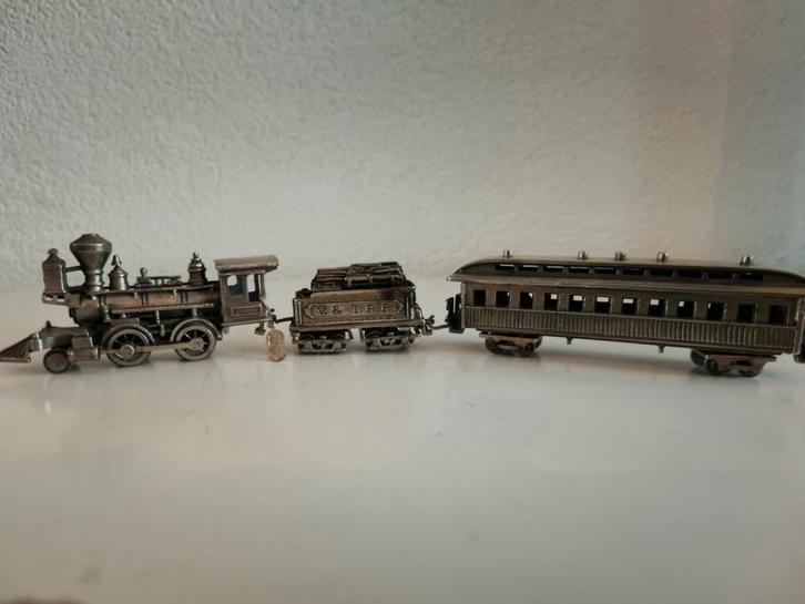 Zilveren Trein Model, Antiek en Kunst, Antiek | Goud en Zilver, Ophalen of Verzenden