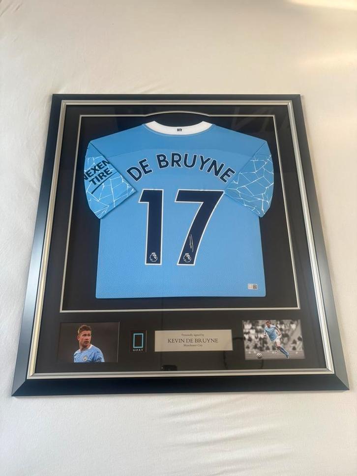 Gesigneerd De Bruyne Shirt - Manchester City Ingelijst, Verzamelen, Sportartikelen en Voetbal, Nieuw, Shirt, Buitenlandse clubs