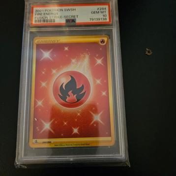 Gold fire energy holo secret rare fusionstrike psa 10 beschikbaar voor biedingen