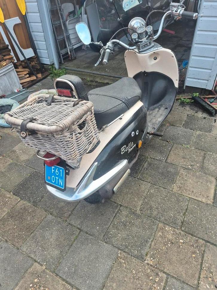 Retro scooter, Fietsen en Brommers, Snorfietsen en Snorscooters, Gebruikt, Overige merken, Benzine, Ophalen