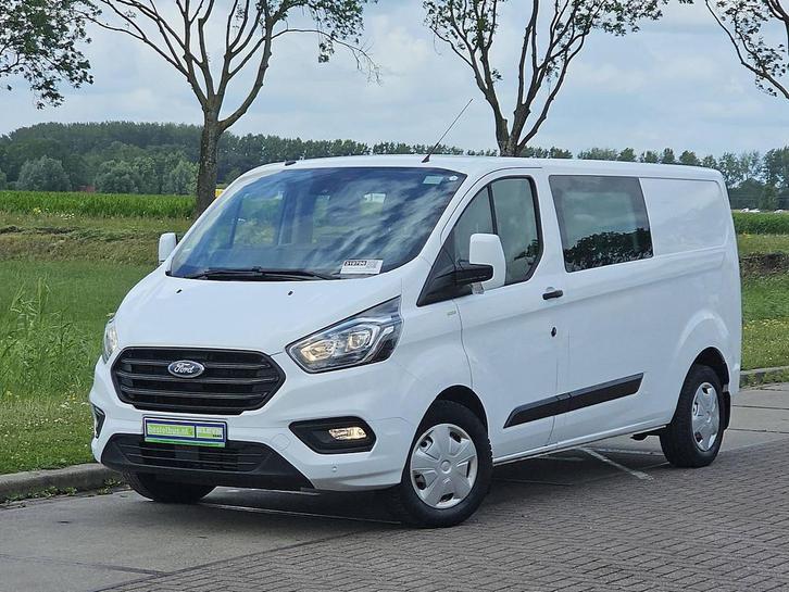 Ford Transit Custom 2.0 L2H1 Navi Airco Dubbele Cabine Autom, Auto's, Bestelauto's, Bedrijf, Te koop, Achteruitrijcamera, Airconditioning