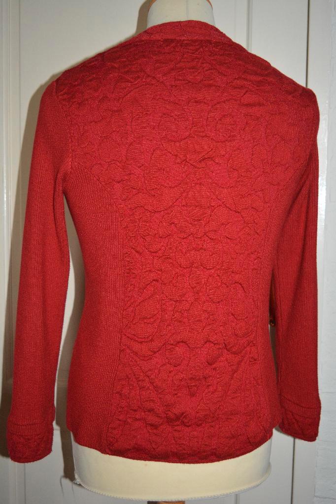 Monari, rode gebreide trui, maat M, Kleding | Dames, Truien en Vesten, Zo goed als nieuw, Maat 38/40 (M), Rood, Ophalen of Verzenden