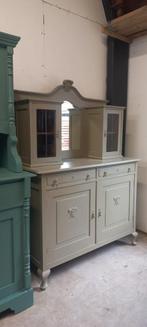 Beige landelijke buffetkast, Ophalen, 100 tot 150 cm, Zo goed als nieuw, 150 tot 200 cm