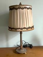 Vintage bronzen tafellamp, Huis en Inrichting, Lampen | Tafellampen, Ophalen, Gebruikt, Metaal, Minder dan 50 cm