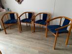 4 Skovby Eetkamerstoelen - Zeer Fraaie Staat, Huis en Inrichting, Stoelen, Ophalen, Gebruikt, Blauw, Vier