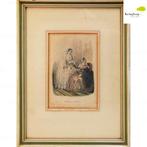 1854 Modes de Paris Tekening, Antiek en Kunst, Ophalen of Verzenden