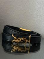 Saint Laurent - Leren armband, Ophalen of Verzenden, Zo goed als nieuw, Zwart, Leer