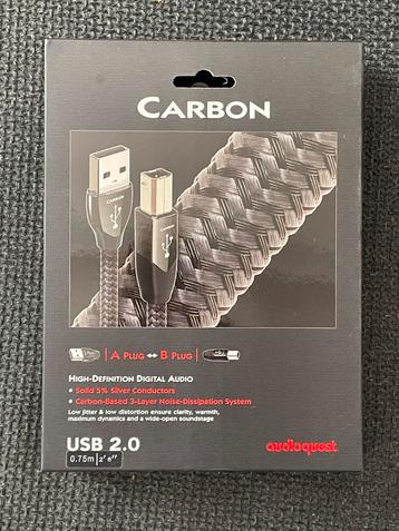 Audioquest Carbon USB 2.0 A/B kabel 0,75m beschikbaar voor biedingen