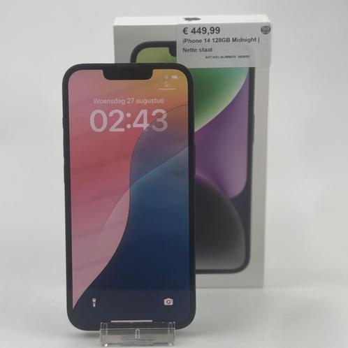 iPhone 14 128GB Midnight | Nette staat, Telecommunicatie, Mobiele telefoons | Apple iPhone, Zo goed als nieuw