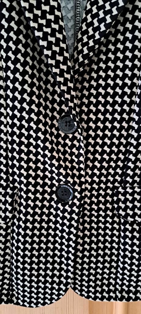 geruit jasje, blazer, Kleding | Dames, Jasjes, Kostuums en Pakken, Zo goed als nieuw, Jasje, Maat 42/44 (L), Zwart, Ophalen of Verzenden
